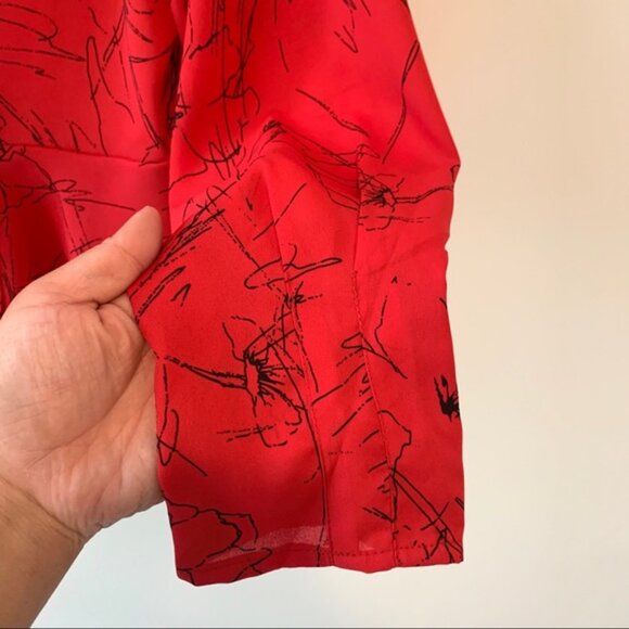 ASTR the Label V-Neck Asymmetrical Peplum Blouse - Picture 10 of 13